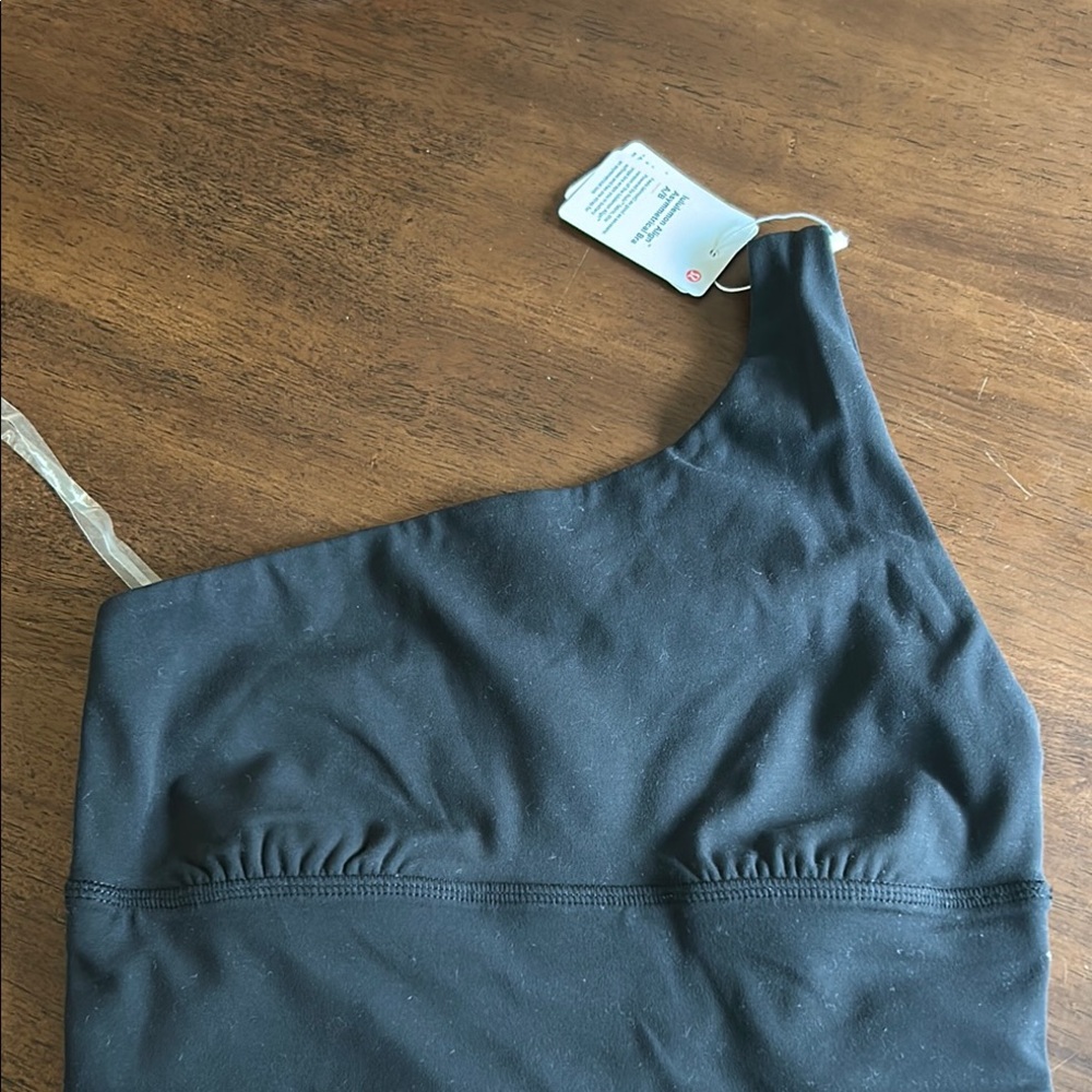 Lululemon Black One-Shoulder Top Asymmetrical Bra